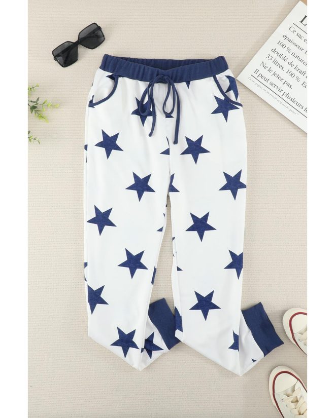 Azura Exchange Star Printed Joggers – L