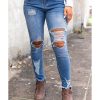 Azura Exchange Distressed Skinny Jeans – L