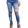 Azura Exchange Distressed Skinny Jeans – L