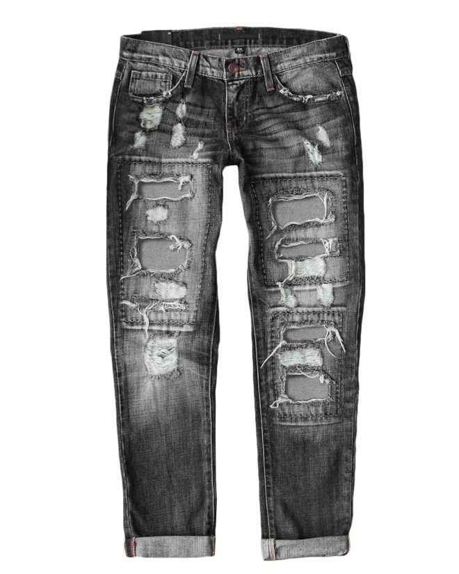 Azura Exchange Buttoned Pockets Distressed Jeans – 2XL