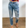 Azura Exchange Distressed Boyfriend Denim Pants – S