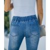 Azura Exchange Distressed Bell Bottom Denim Pants – M