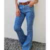 Azura Exchange Leopard Print High Waist Flare Jeans – 10 US