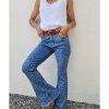 Azura Exchange Leopard Print High Waist Flare Jeans – 10 US