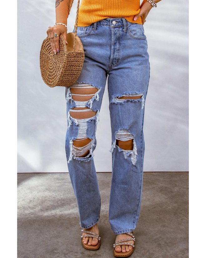 Azura Exchange Destroyed Boyfriend Jeans – 14 US