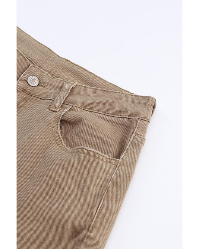 Azura Exchange Khaki High Waist Flare Jeans – 10 US