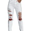 Azura Exchange High Waist Distressed Skinny Jeans – 10 US