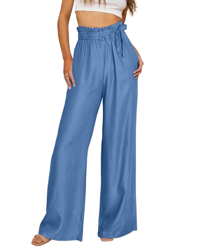 Azura Exchange Pocketed Wide Leg Tencel Jeans – 10 US