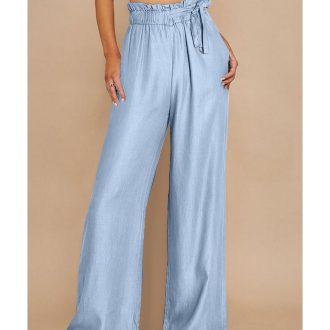 Azura Exchange High Waist Wide Leg Tencel Jeans