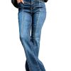 Azura Exchange High Waist Flare Jeans with Seam Stitching and Pockets – 10 US