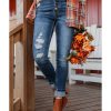 Azura Exchange Button Fly High Waist Skinny Jeans – 10 US