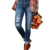 Azura Exchange Button Fly High Waist Skinny Jeans – 10 US