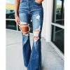 Azura Exchange Distressed Cutout Flare Leg Jeans – 10 US