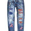 Azura Exchange American Flag Graphic Jeans – M