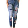 Azura Exchange American Flag Graphic Jeans – M