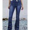 Azura Exchange Elastic Waist Flare Jeans – M