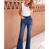 Azura Exchange Elastic Waist Flare Jeans – M