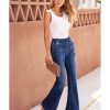 Azura Exchange Elastic Waist Flare Jeans – M