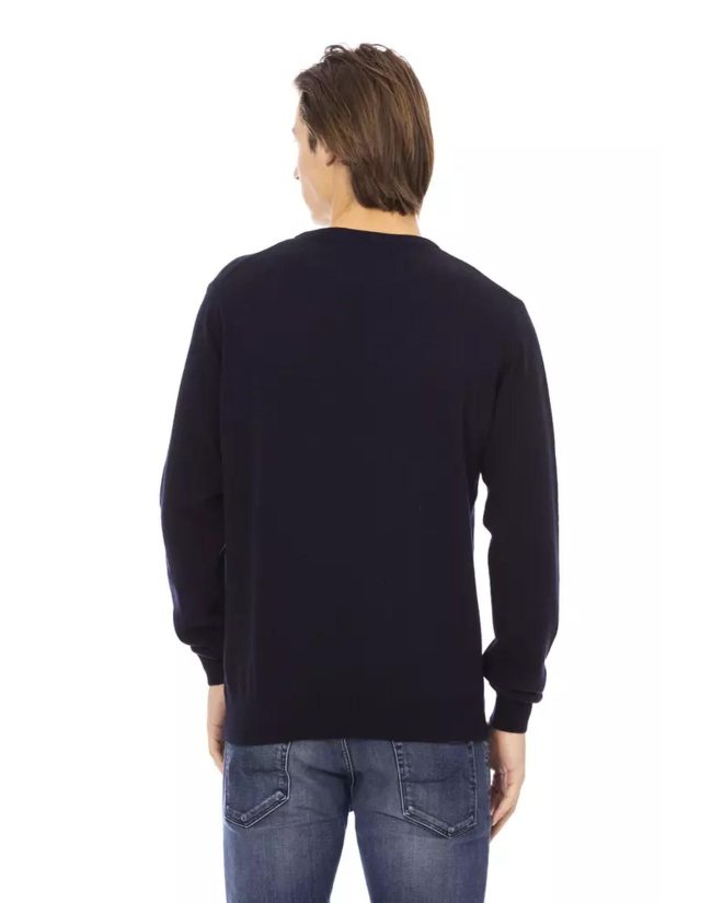 Baldinini Crewneck Sweater with Metal Monogram – L