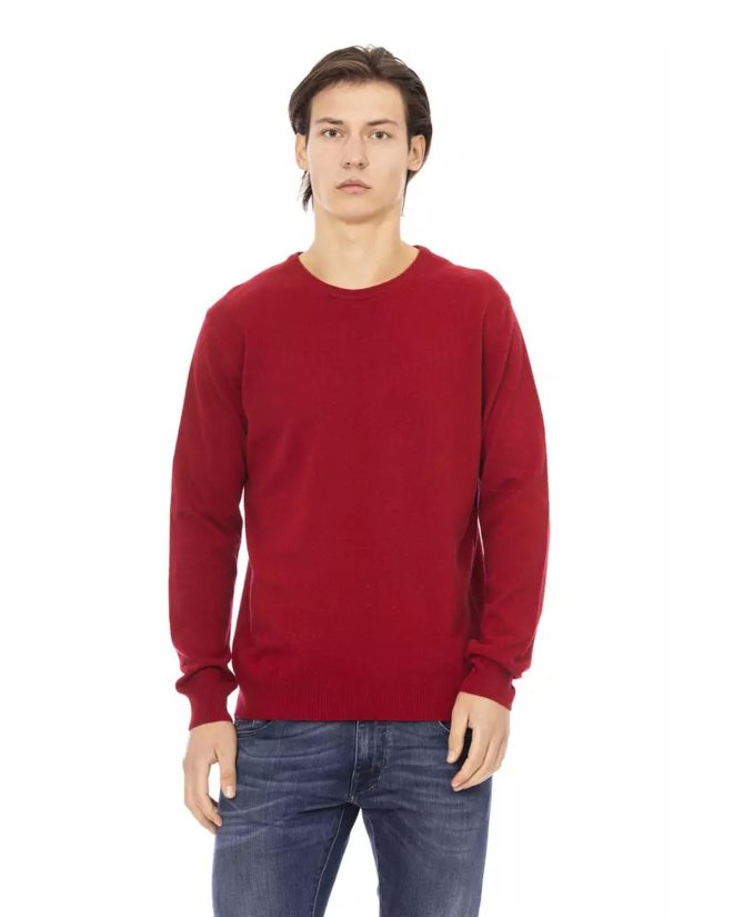 Crewneck Sweater with Baldinini Monogram Detail – L