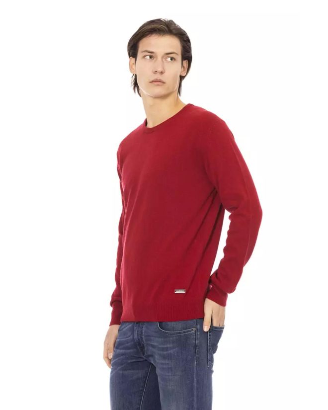 Crewneck Sweater with Baldinini Monogram Detail – L