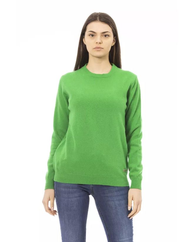 Baldinini Monogram Long Sleeve Crewneck Sweater – M