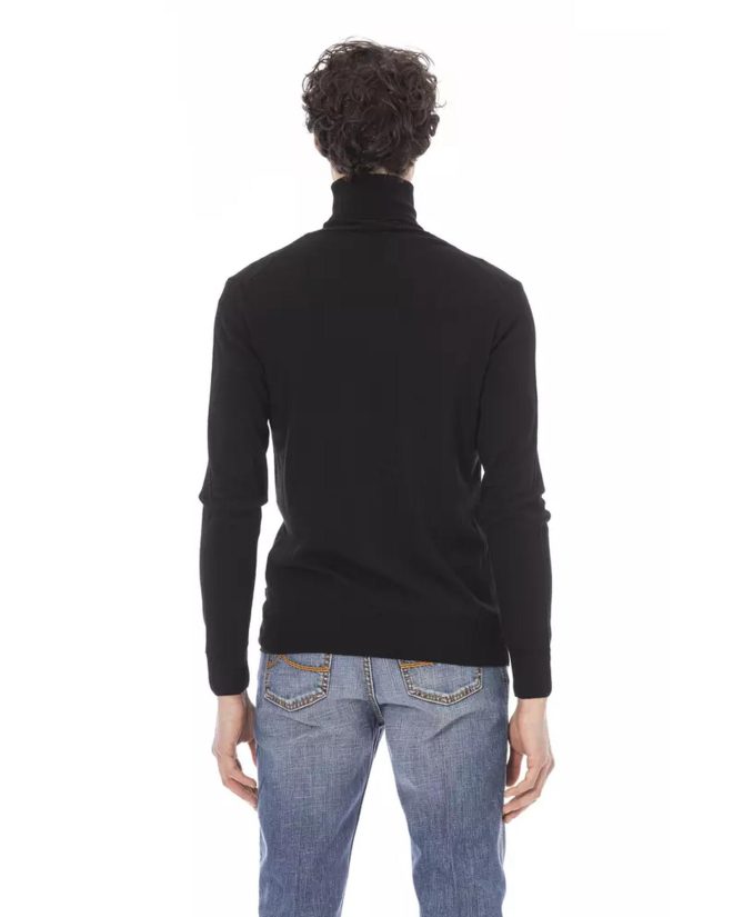 Baldinini Metal Monogram Turtleneck Sweater – M