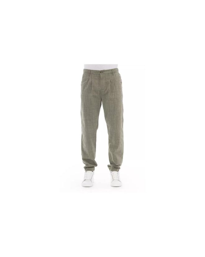 Front Zipper and Button Closure Chino Trousers – 44 IT