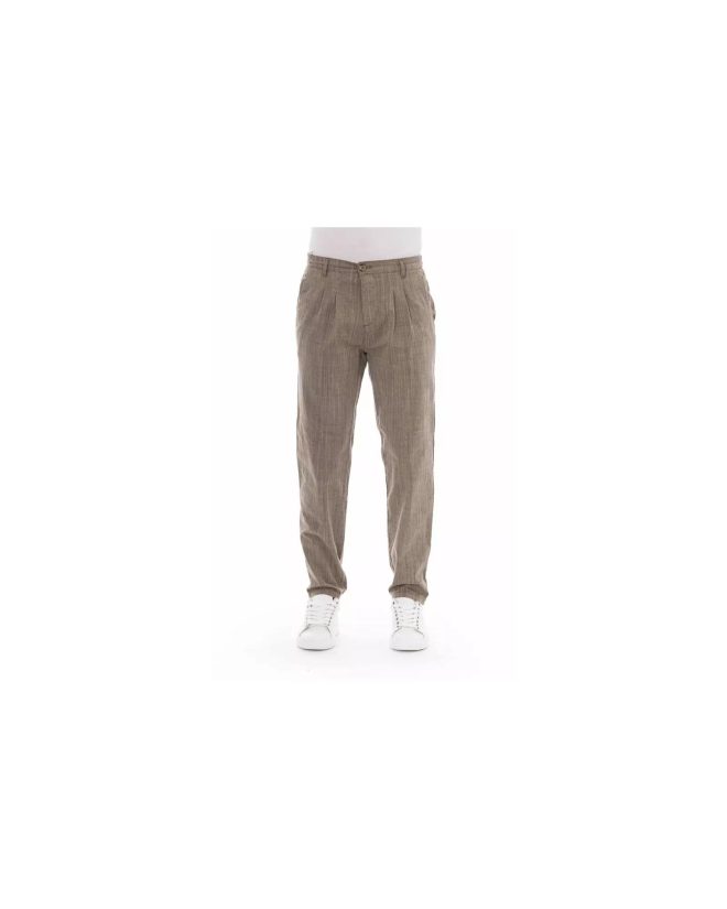 Front Zipper and Button Closure Chino Trousers – 44 IT