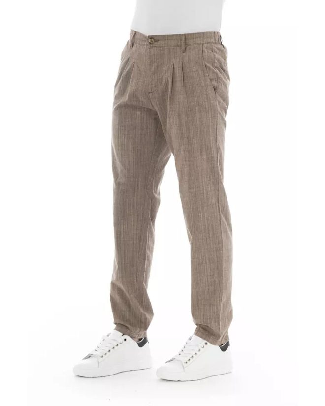 Front Zipper and Button Closure Chino Trousers – 44 IT