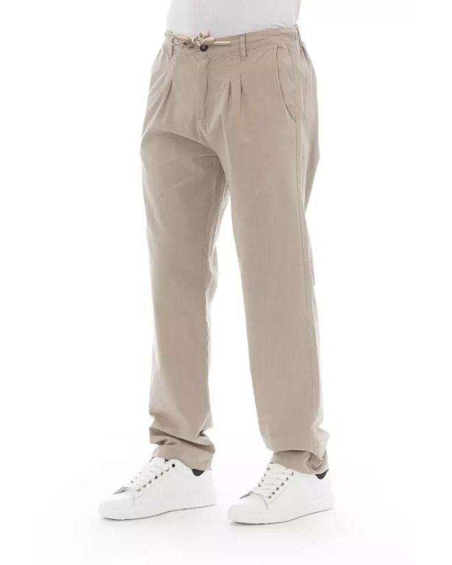 Front Zipper and Button Closure Chino Trousers – 44 IT