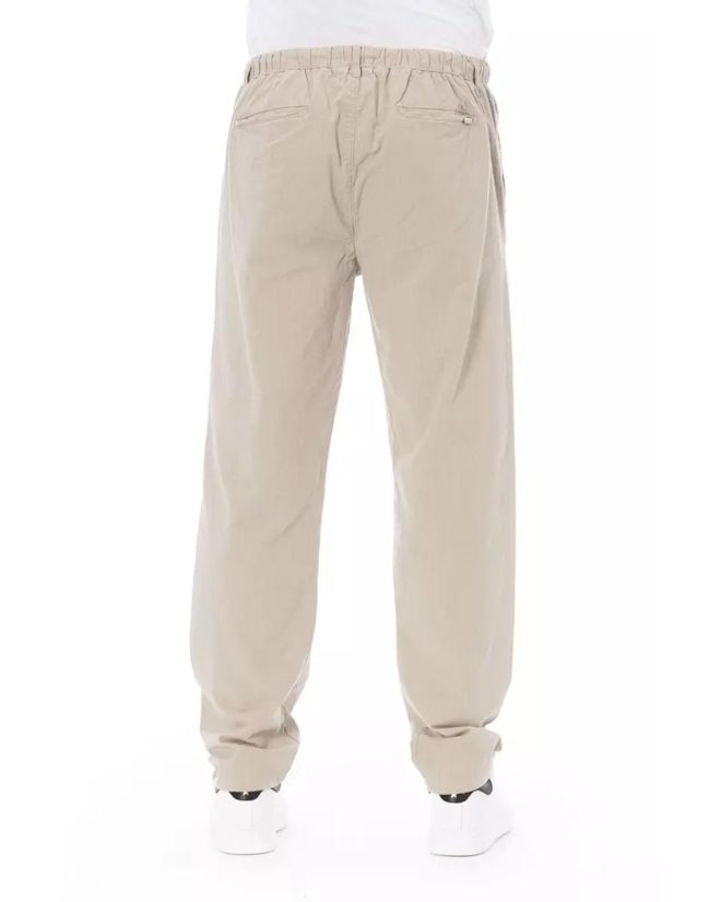 Front Zipper and Button Closure Chino Trousers – 44 IT