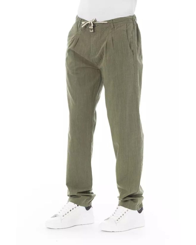 Front Zipper and Button Closure Chino Trousers – 44 IT