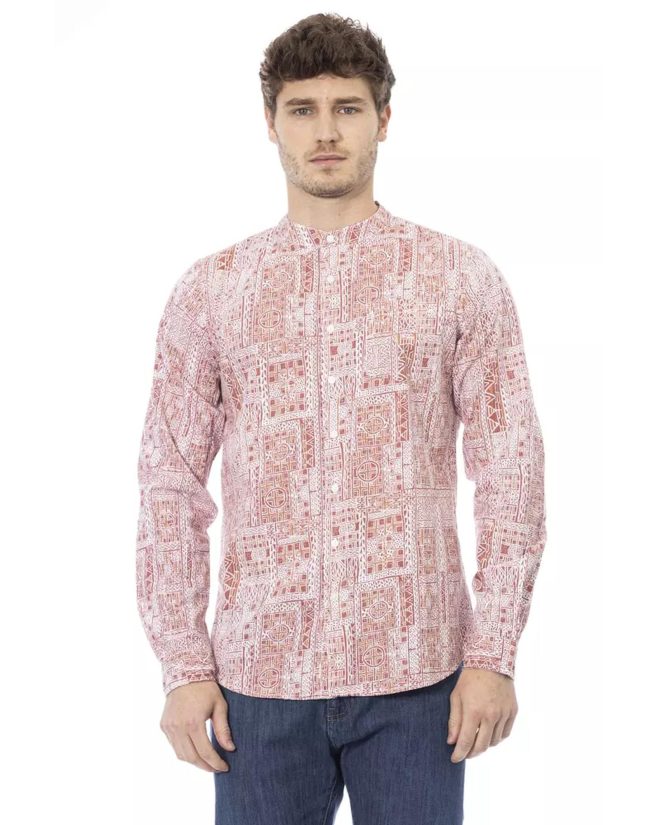 Regular Fit Mandarin Collar Shirt – L