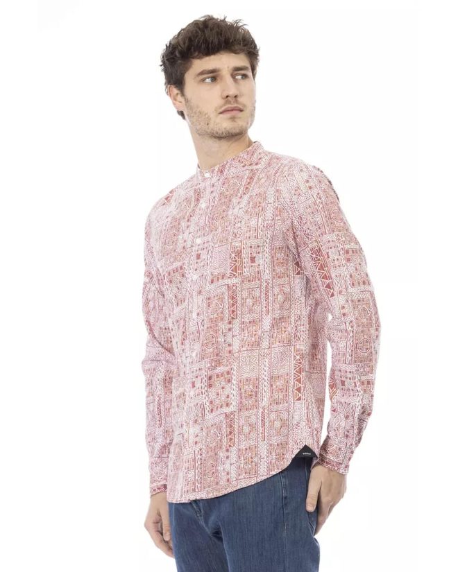 Regular Fit Mandarin Collar Shirt – L