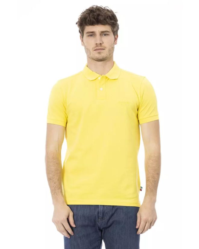 Embroidered Polo Shirt with Short Sleeves – L