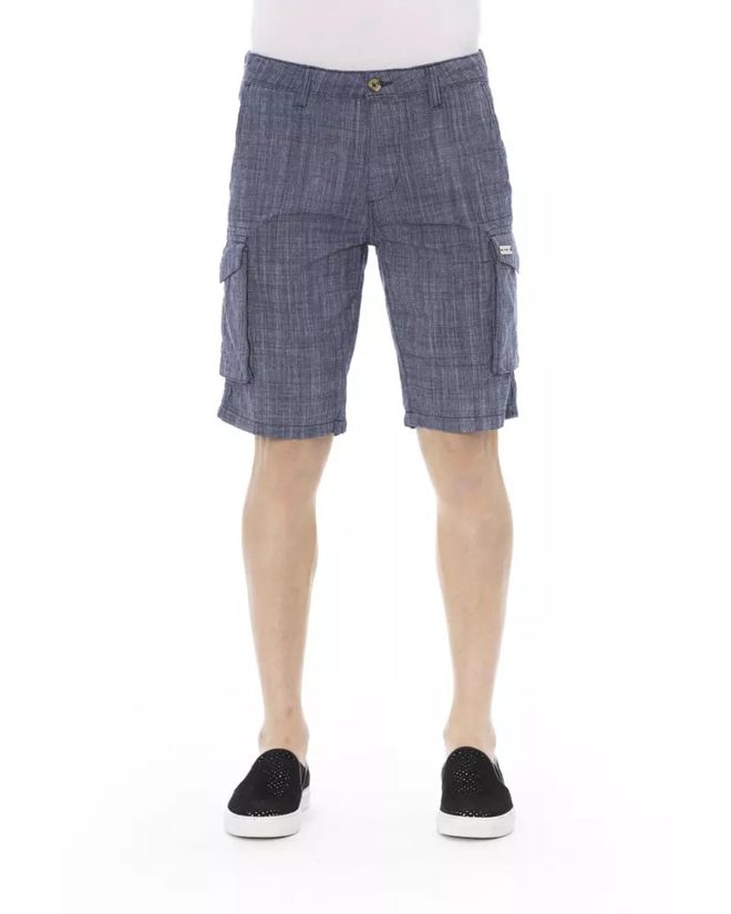 Cargo Shorts with Front Zipper and Button Closure – W30 US