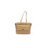 Logo Detail Shoulder Bag with Zip Closure and Internal Compartments One Size Women