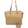 Logo Detail Shoulder Bag with Zip Closure and Internal Compartments One Size Women