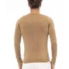 Fine Ribbed Knit Crew Neck Sweater with Long Sleeves – 50 IT