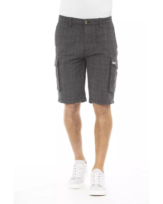 Cargo Shorts with Front Zipper and Button Closure – W32 US