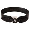 CNC Costume National Fashion Belt with Silver Tone Buckle 85 cm Women