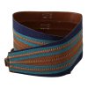 Multicolor Leather Waist Belt with Tie Fastening One Size Women