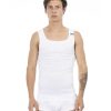 Stretch Cotton Logoed Shoulder Pad Mens Tank Top – L