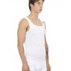 Stretch Cotton Logoed Shoulder Pad Mens Tank Top – L