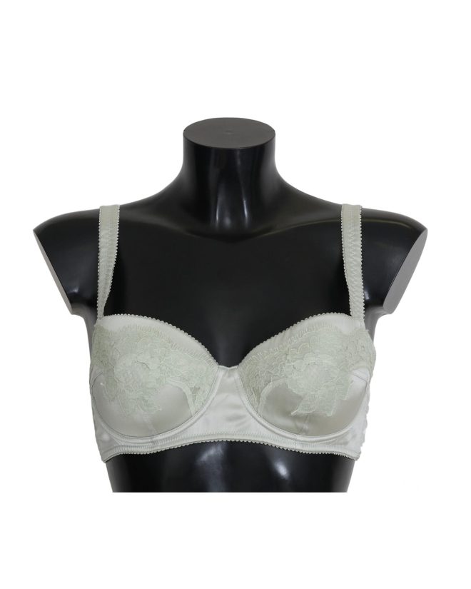 Gorgeous Floral Lace Silk Stretch Balconcino Bra – Dolce & Gabbana – 3 IT