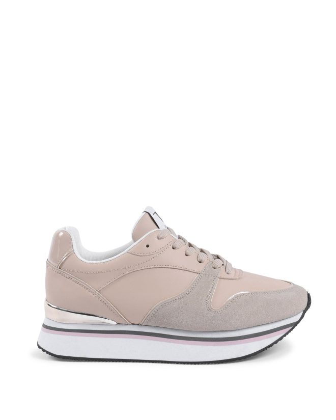 Synthetic Leather Sneaker – 35 EU