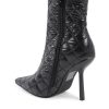 Fabric High Heel Ankle Boot – 36 EU