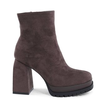 Fabric Ankle Boot with 10cm Heel