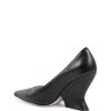 Wave-Shaped Heel Pointed-Toe Pumps – 37 EU